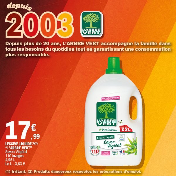 LESSIVE LIQUIDE(1)(2)