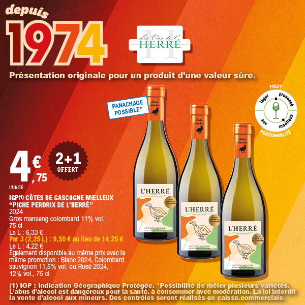 IGP(1) CÔTES DE GASCOGNE MOELLEUX