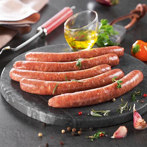 SAUCISSES DE VOLAILLE AUX LÉGUMES DU JARDIN X4