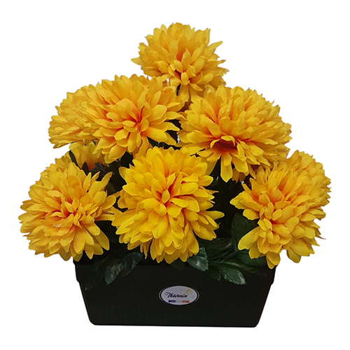 JARDINIERE DE CHRYSANTHEMES 16 TETES - FORME BOULE
