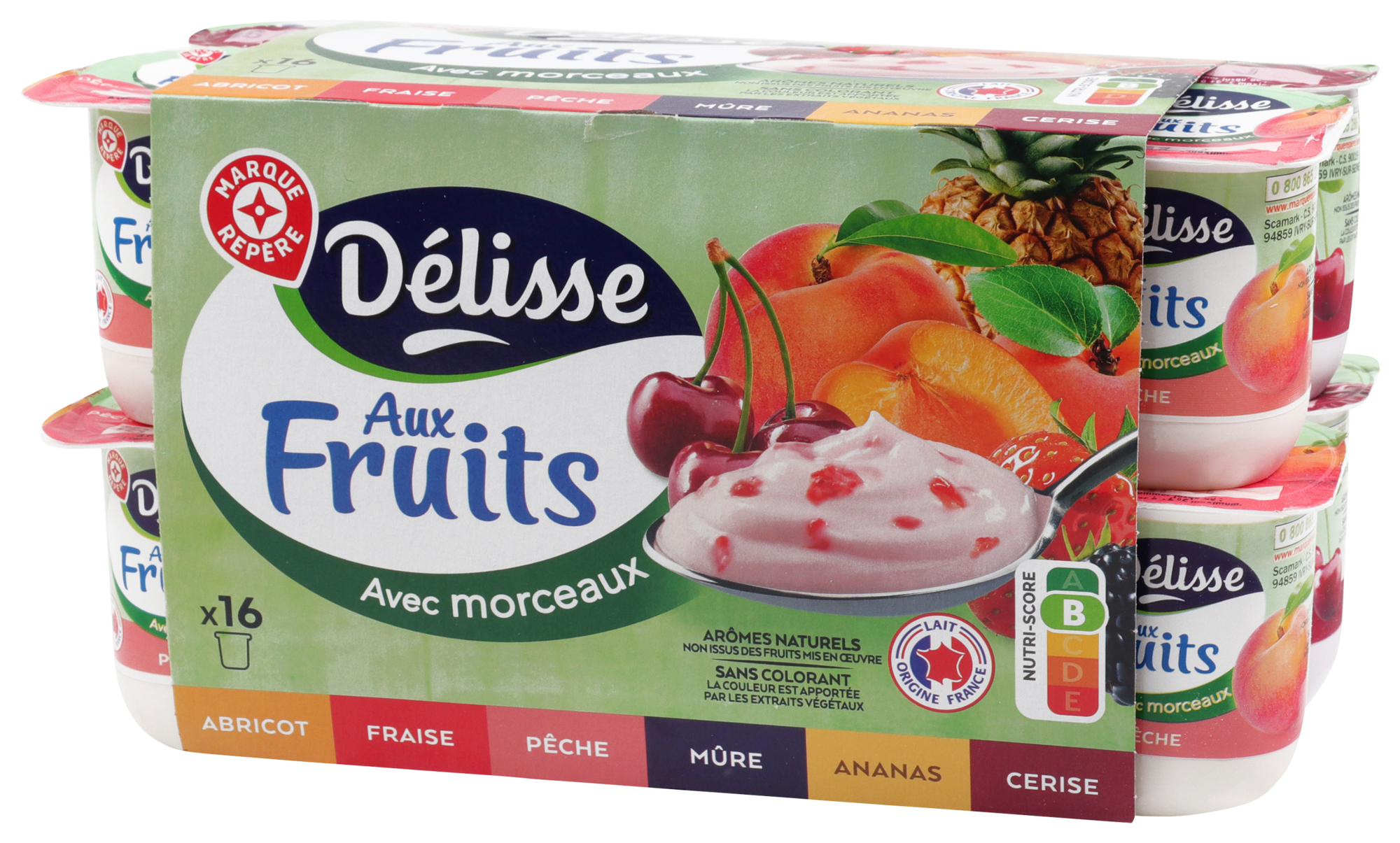 YAOURTS BRASSÉS AUX FRUITS AVEC MORCEAUX
