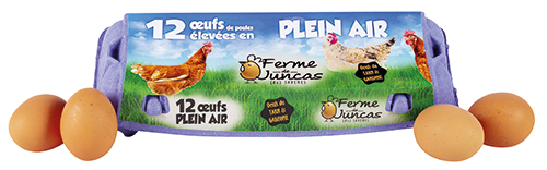 12 ŒUFS DE POULES ÉLEVÉES EN PLEIN AIR