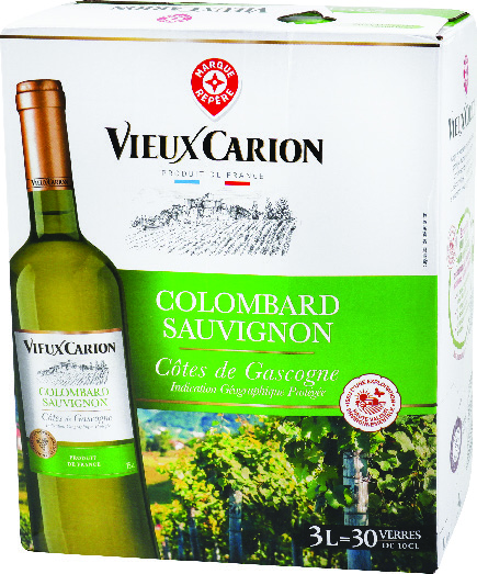 I.G.P(1) CÔTES DE GASCOGNE(3) VIEUX CARION COLOMBARD SAUVIGNON
