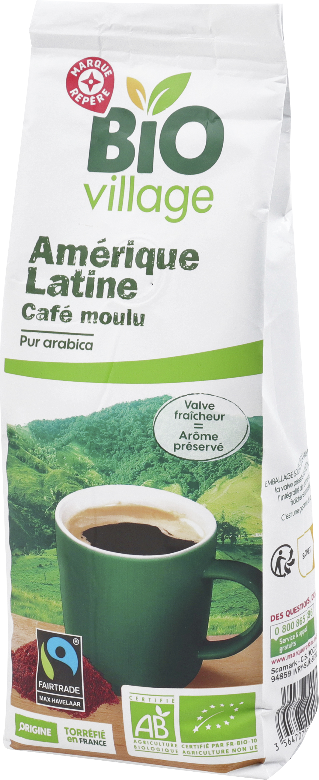 CAFÉ MOULU PUR ARABICA BIO FAIRTRADE