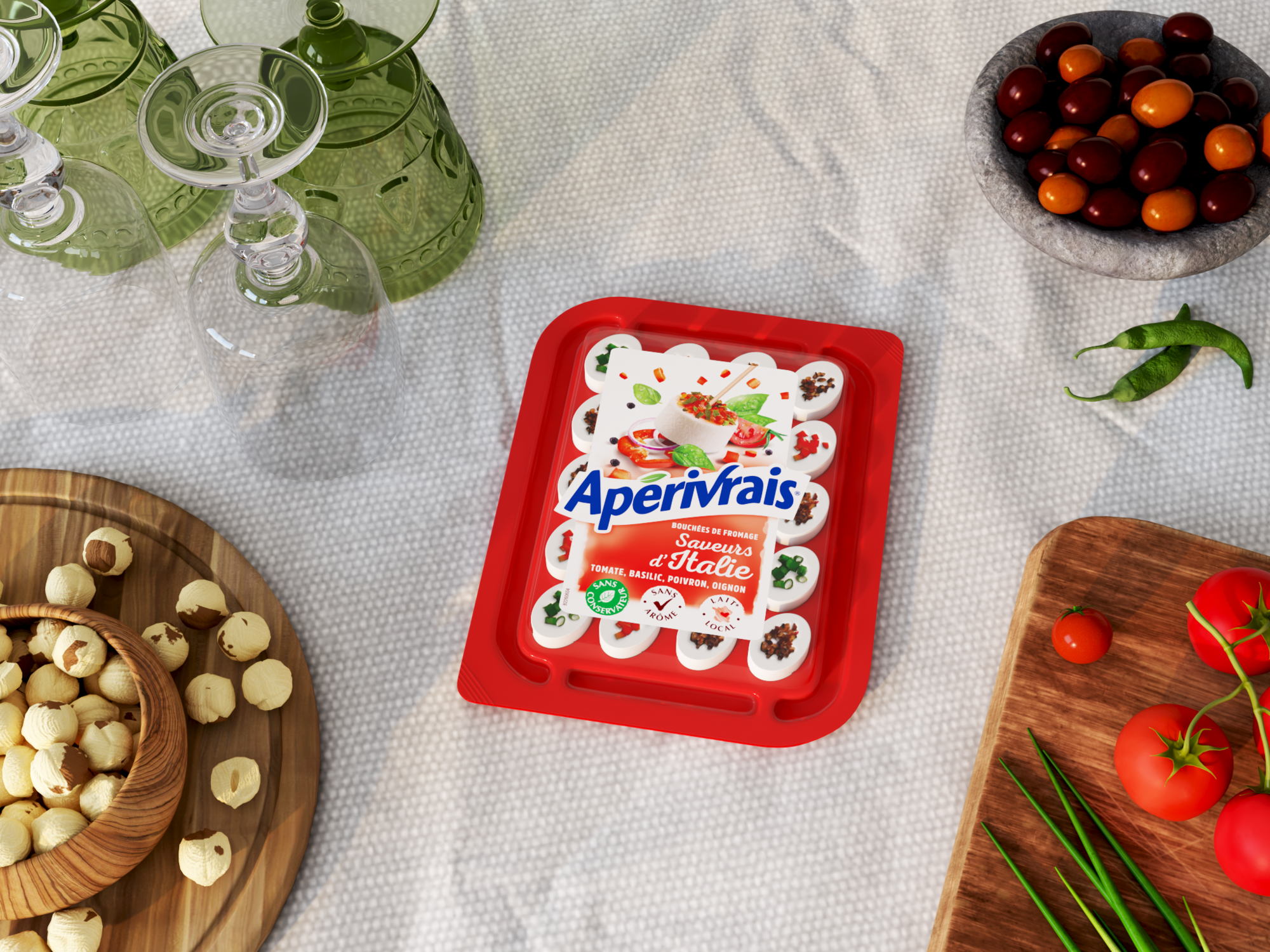 Bouchées de fromage Saveurs d'Italie 31% Mat.Gr.
