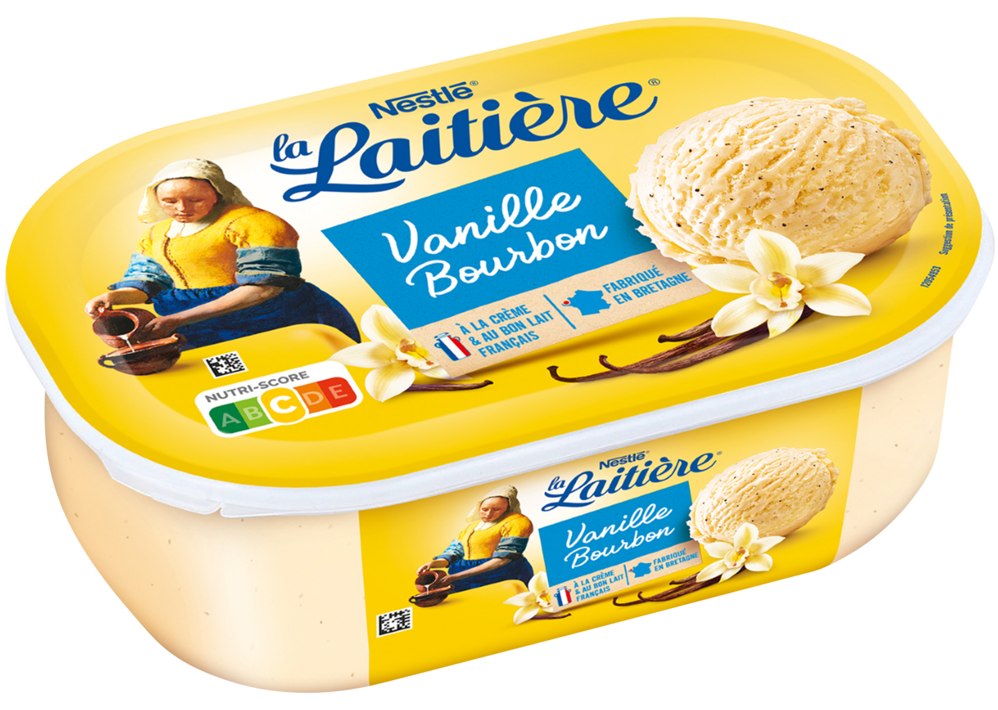 Bac de crème glacée vanille bourbon