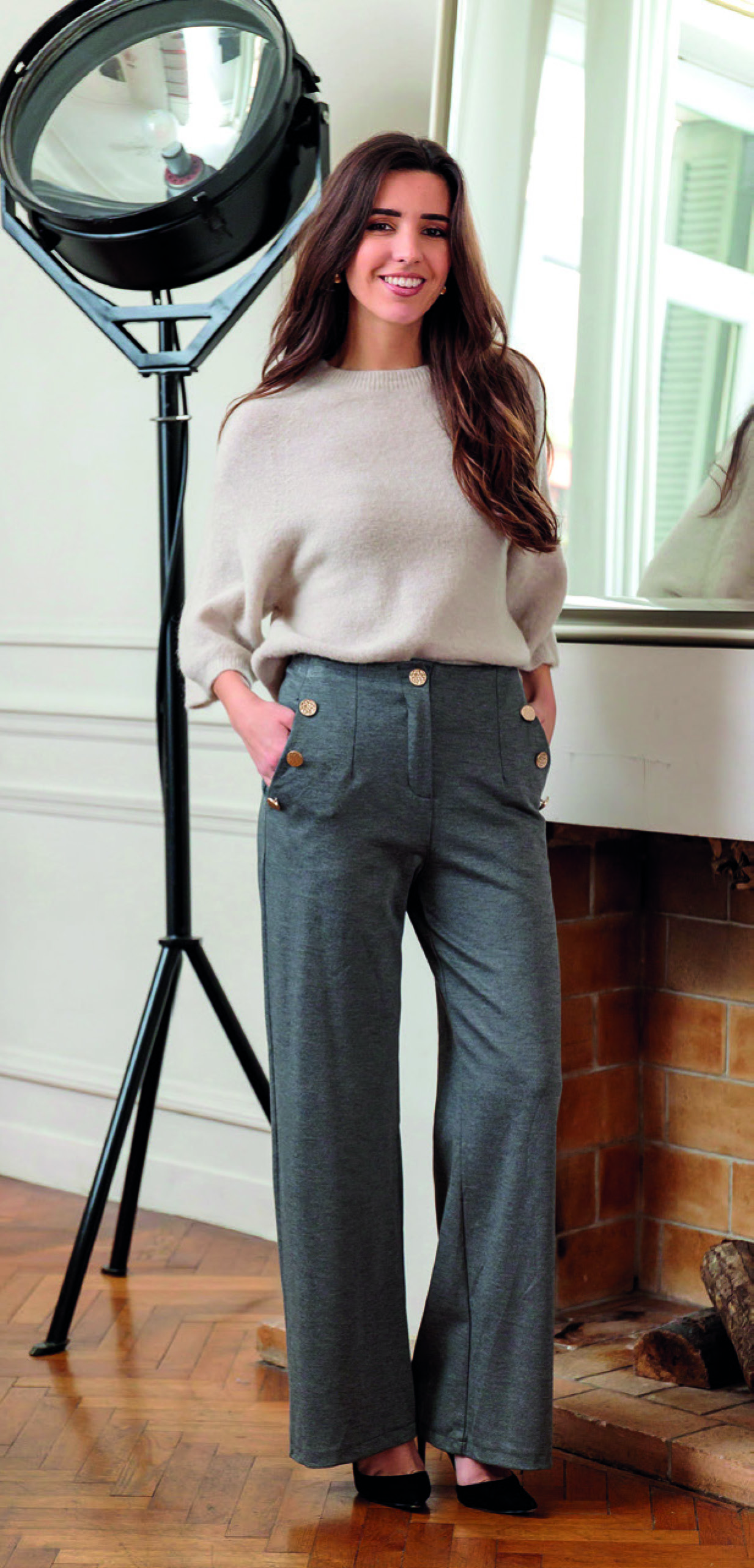 PANTALON À PONT FEMME