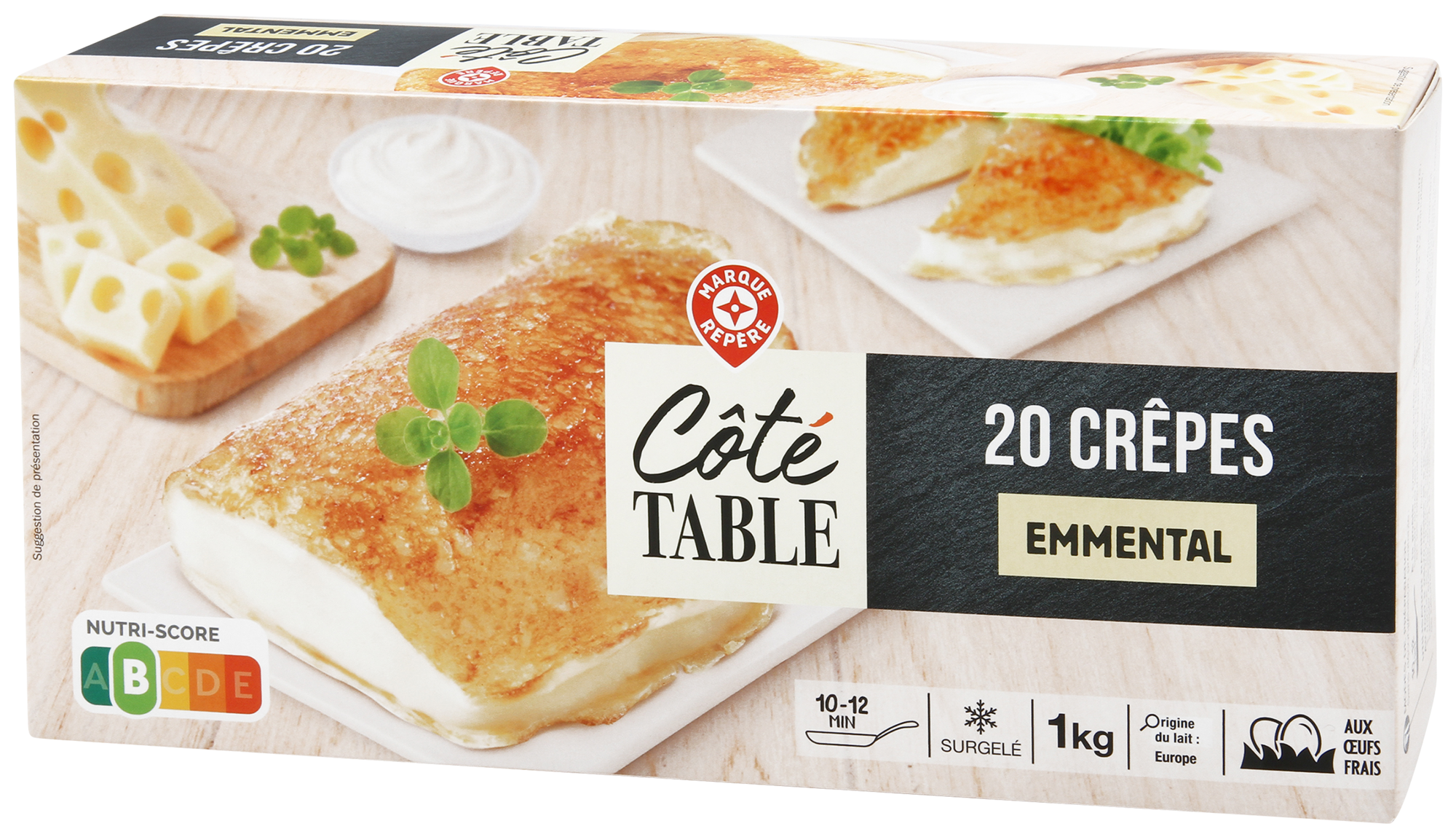 20 CRÊPES EMMENTAL SURGELÉES