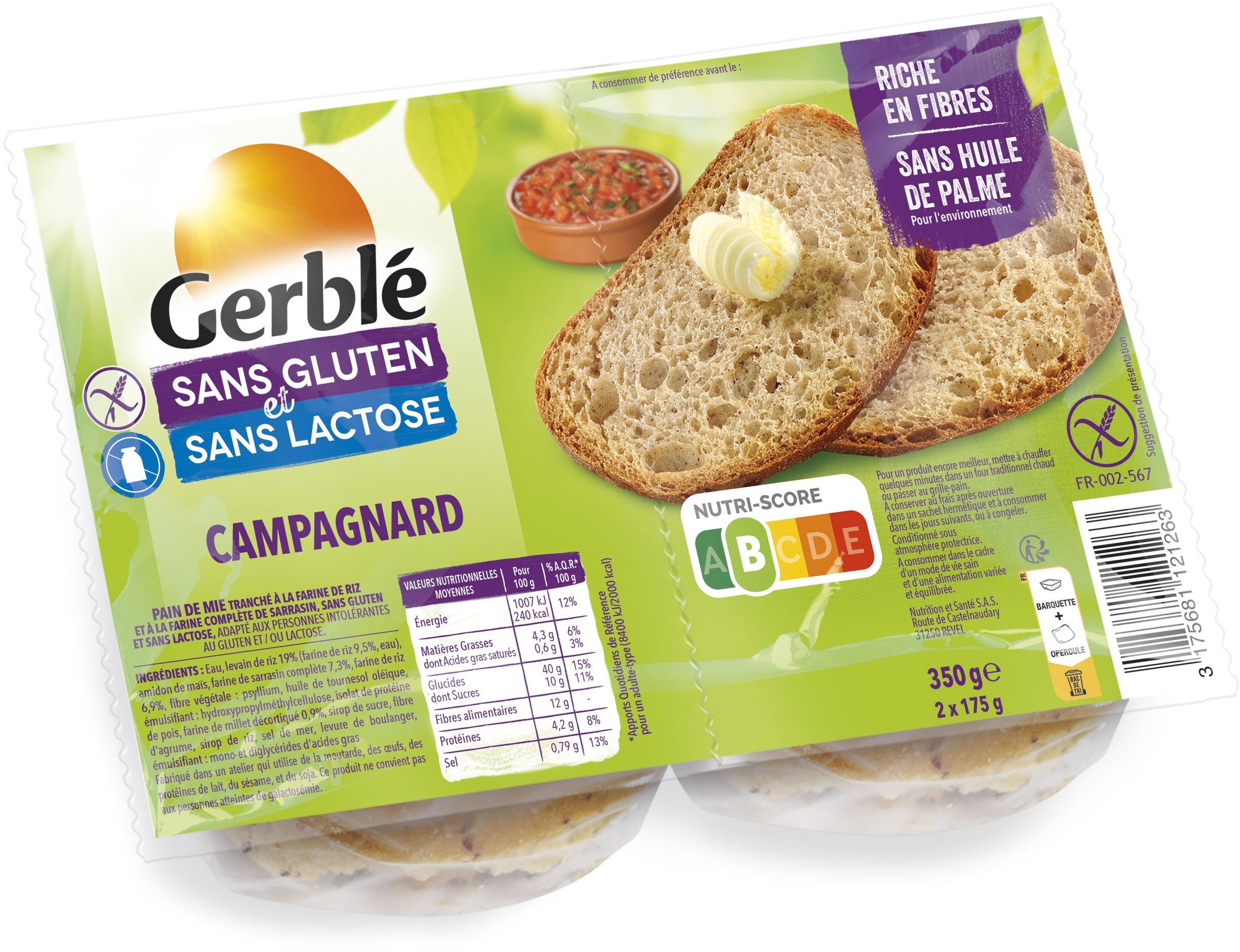 PAIN CAMPAGNARD SANS GLUTEN BIO