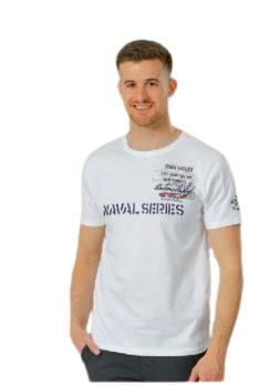 TEE-SHIRT MANCHES COURTES IMPRESSION + PATCH BRODERIE