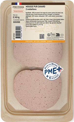 2 MÉDAILLONS DE MOUSSE PUR CANARD