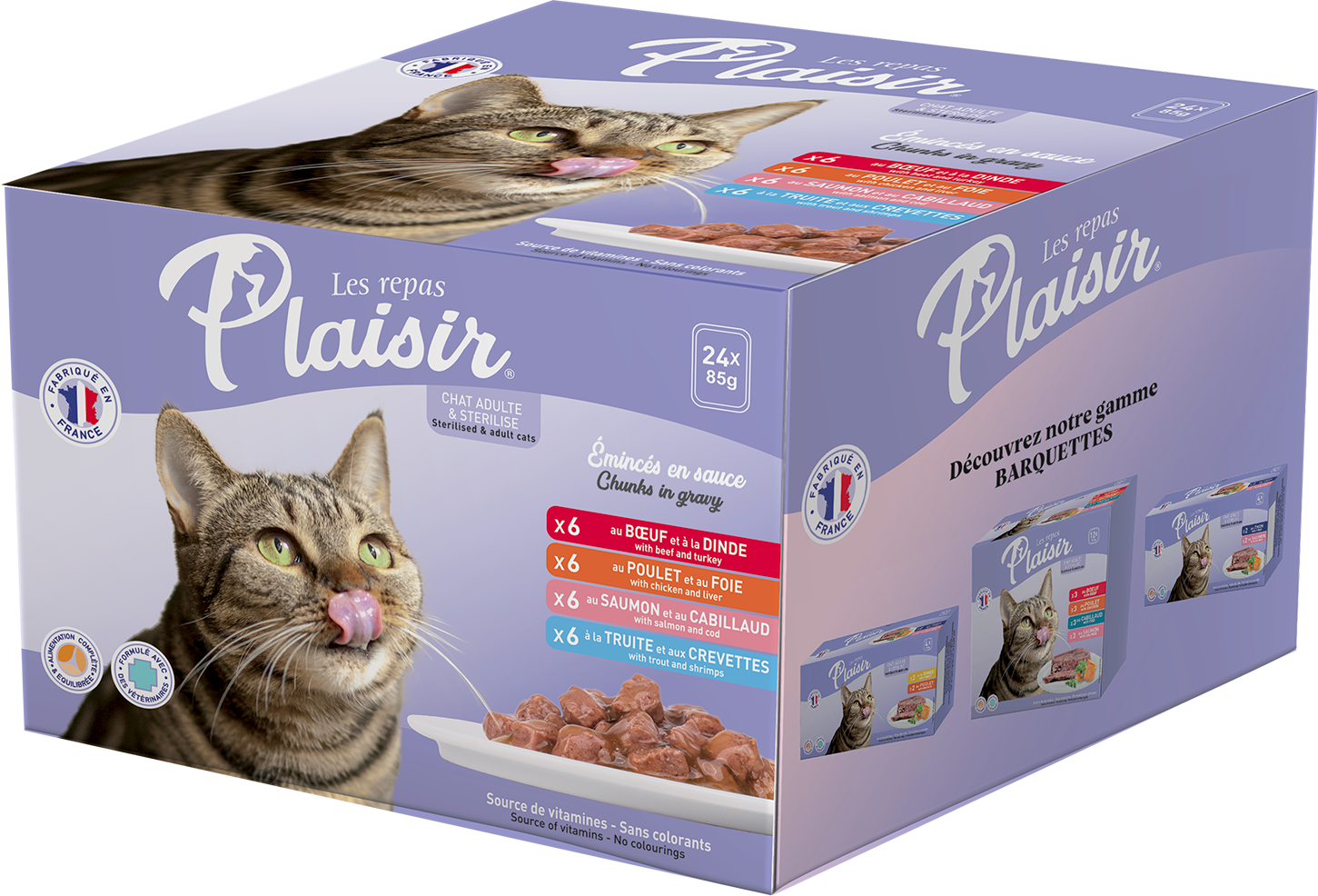 ÉMINCÉS EN SAUCE POUR CHAT
ADULTE ET STÉRILISÉ