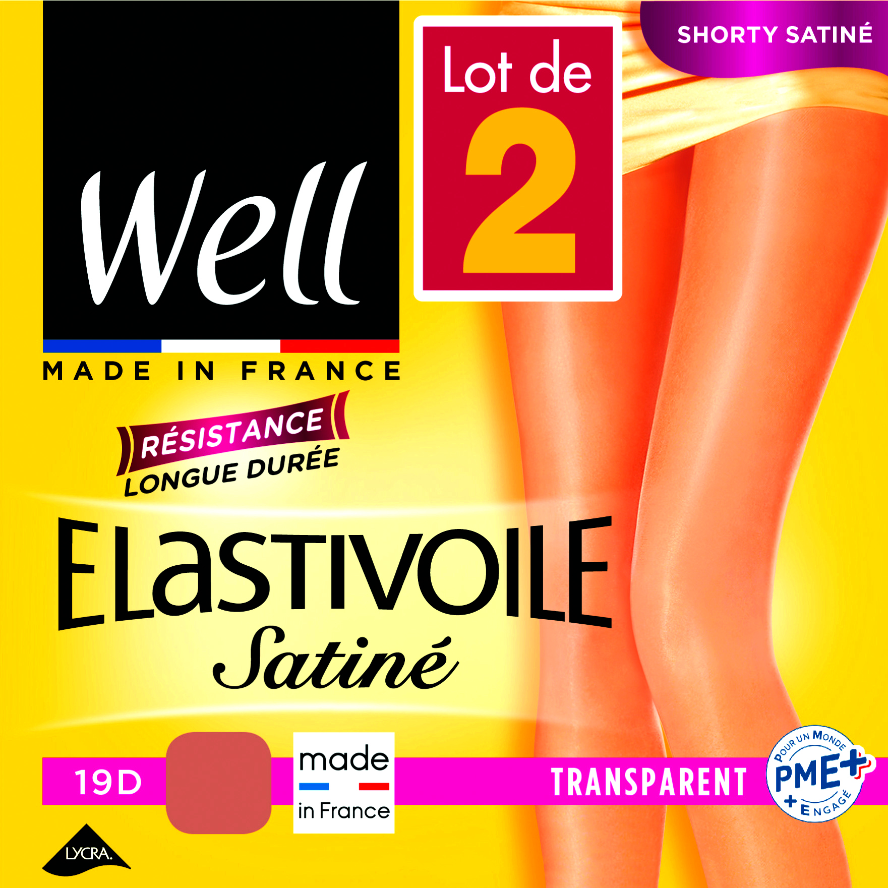COLLANT ELASTIVOILE SATINÉ X2