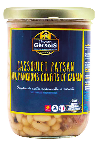 CASSOULET PAYSAN AUX MANCHONS CONFITS DE CANARD