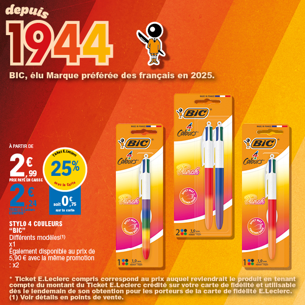 STYLO 4 COULEURS