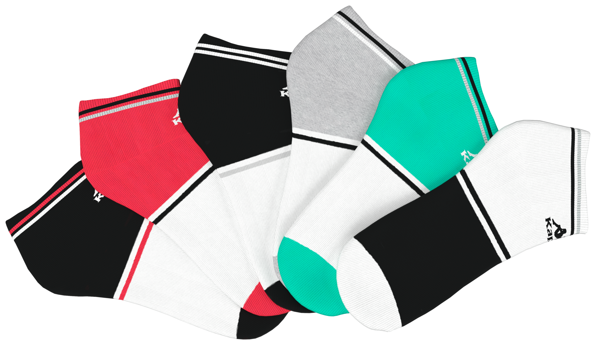 LOT DE 6 PAIRES DE CHAUSSETTES SPORT JUNIOR OU HOMME
