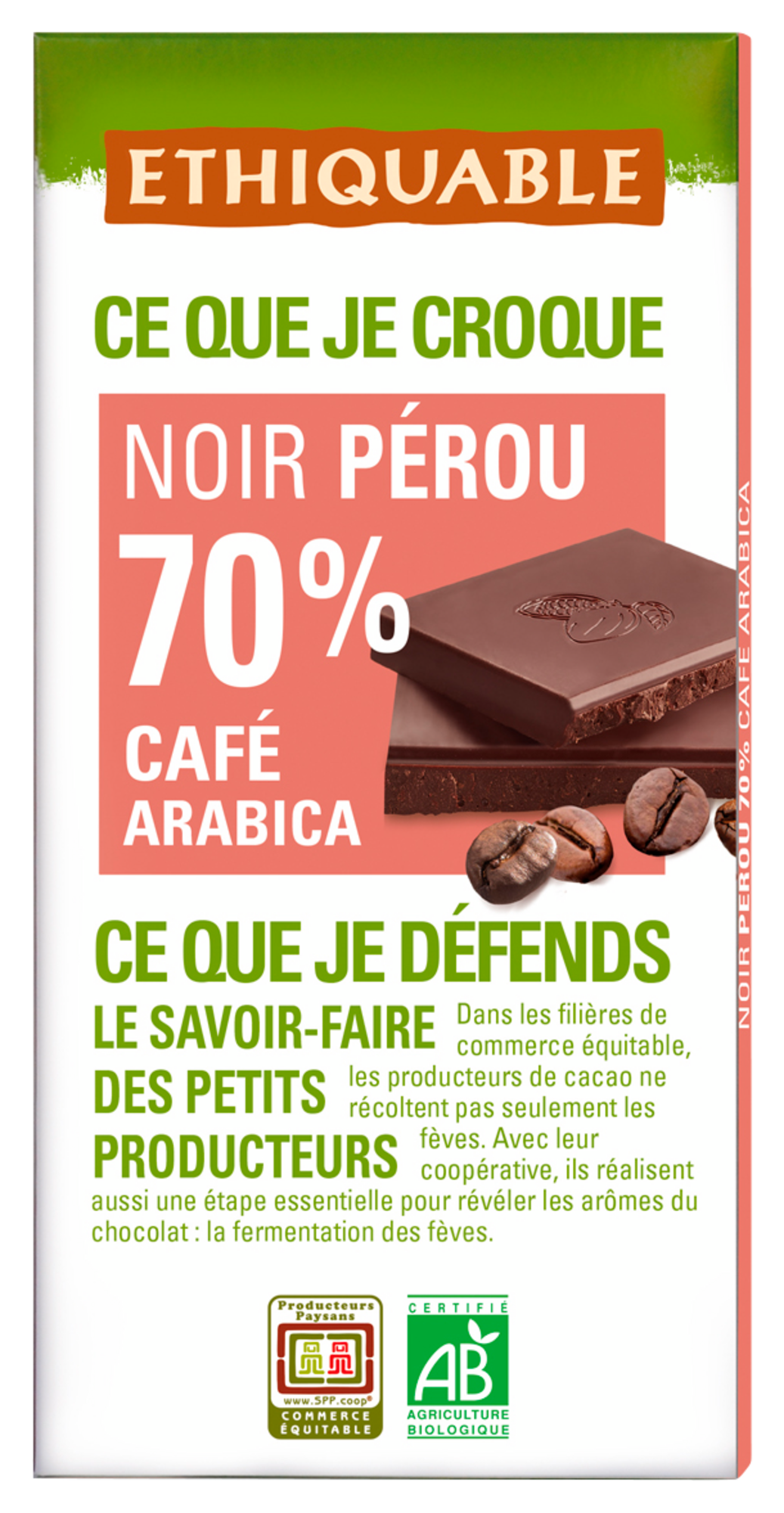 TABLETTE DE CHOCOLAT NOIR BIO