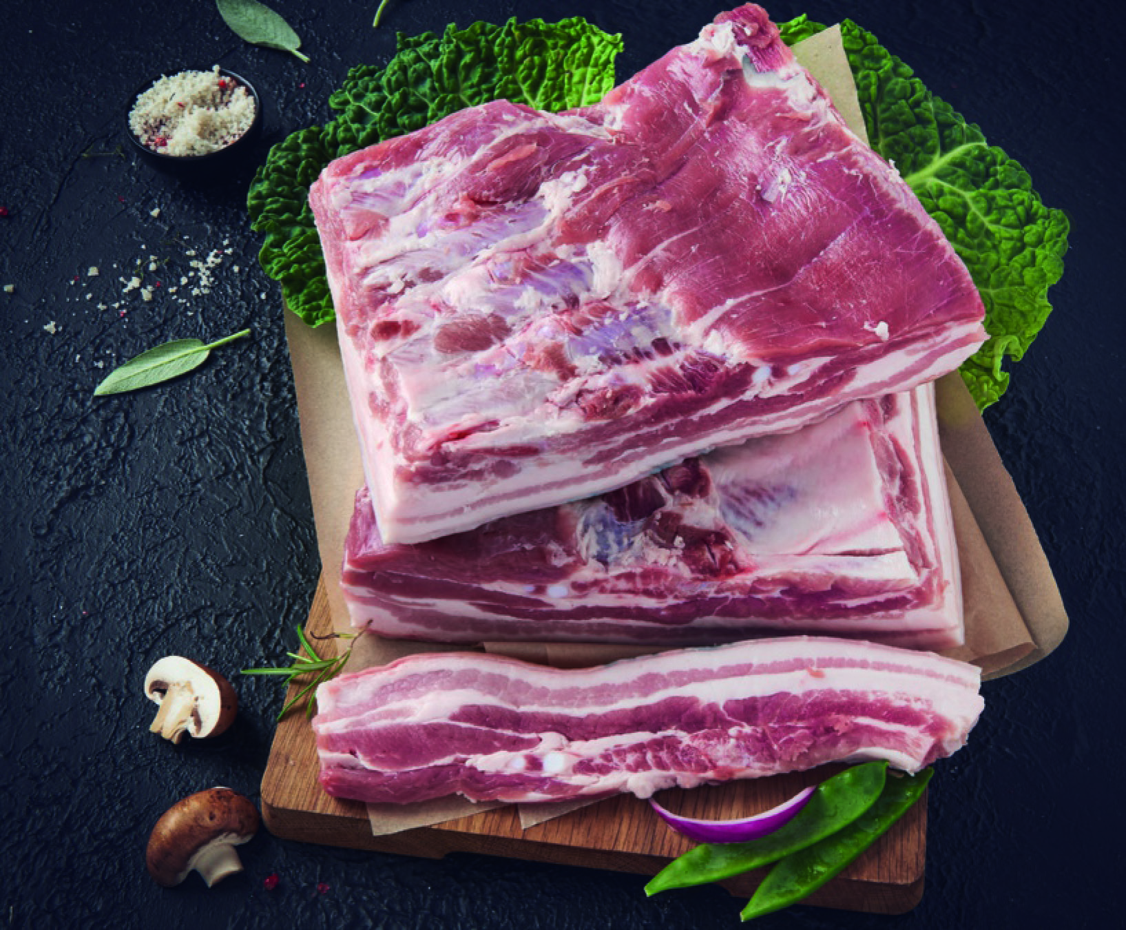 PORC : POITRINE ENTIÈRE AVEC OS