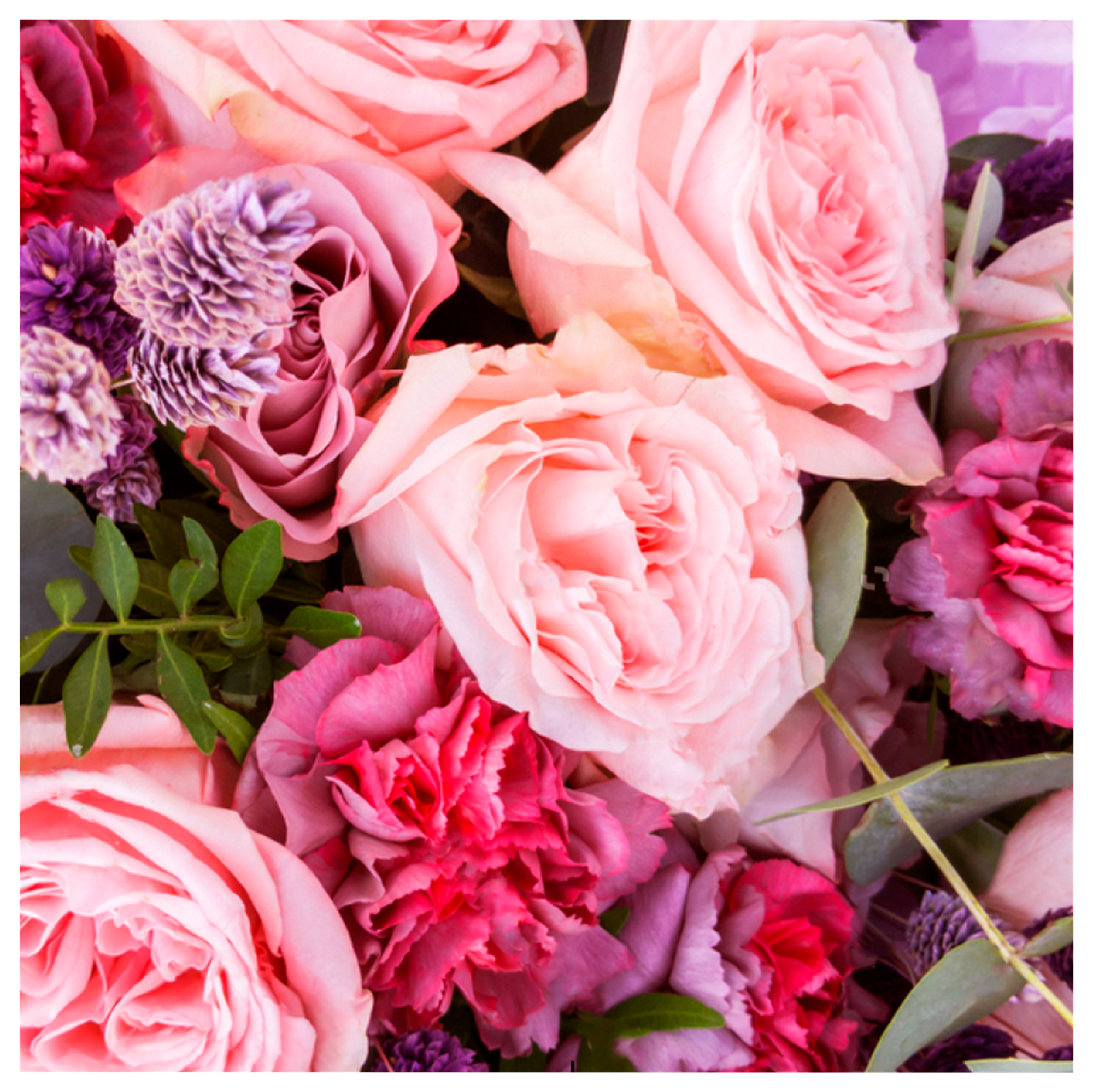 20 SERVIETTES 33X33CM "UN BOUQUET D'AMOUR"