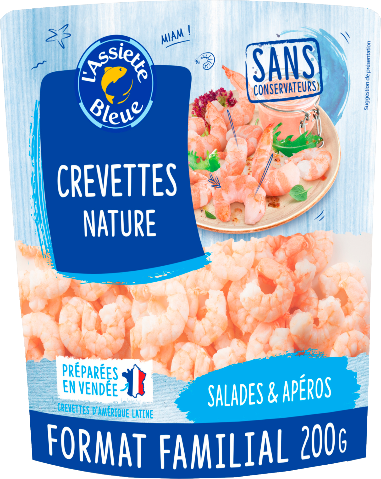 Crevettes nature Format familial 