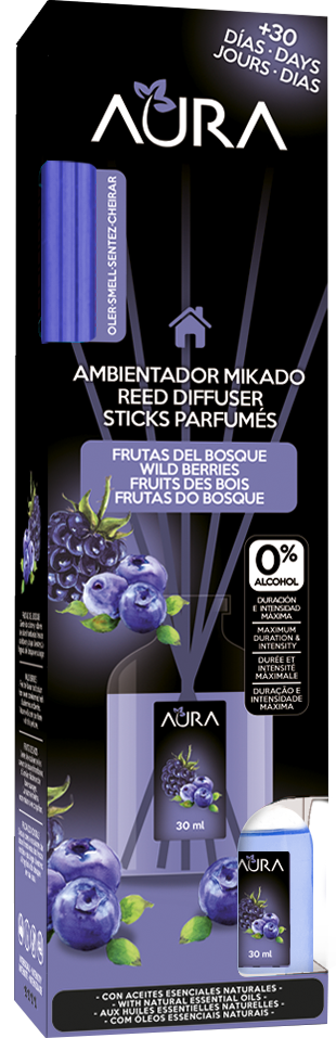 DIFFUSEUR
STICKS PARFUMÉS FRUITS DES BOIS