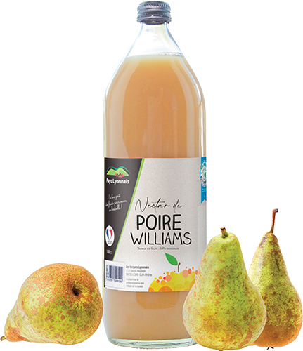 NECTAR 
D'ABRICOT BERGERON 
OU DE POIRE WILLIAMS