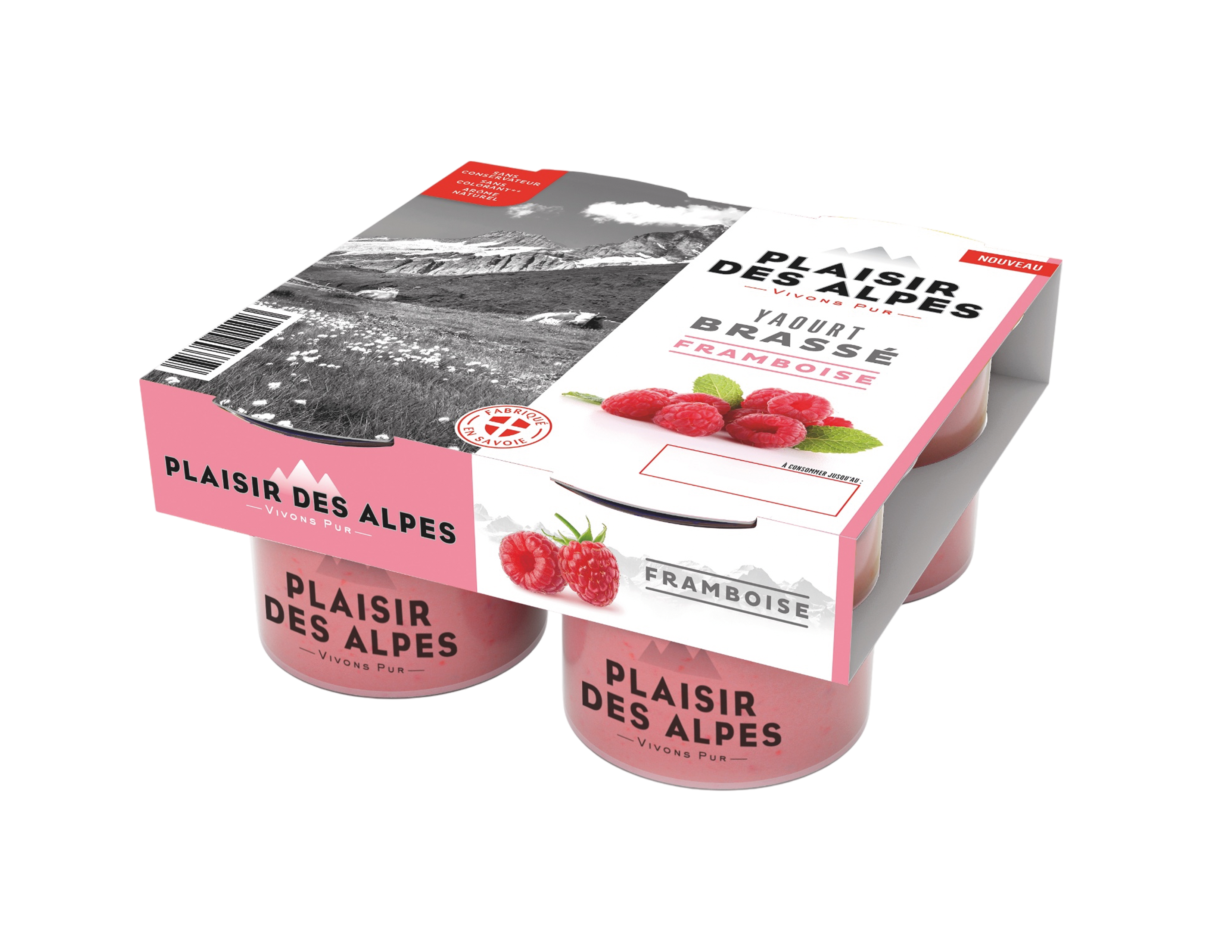 YAOURT BRASSÉ FRAMBOISE, MYRTILLE, CITRON OU VANILLE