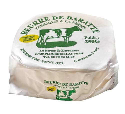 BEURRE DE BARATTE FERMIER CRU DEMI-SEL