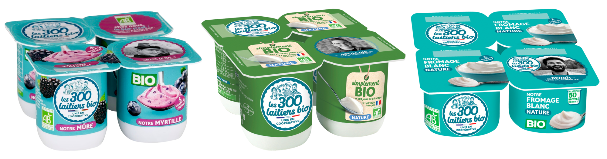 SUR LES PRODUITS PRÉSENTS EN MAGASIN DE LA GAMME " LES 300 LAITIERS BIO"