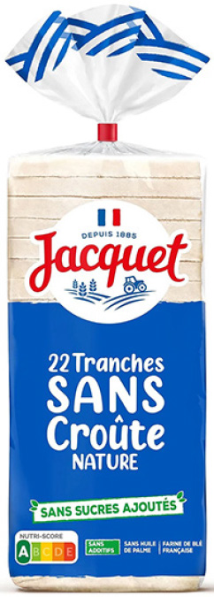 PAIN DE MIE SANS CROÛTE SANS SUCRES AJOUTÉS Jacquet*