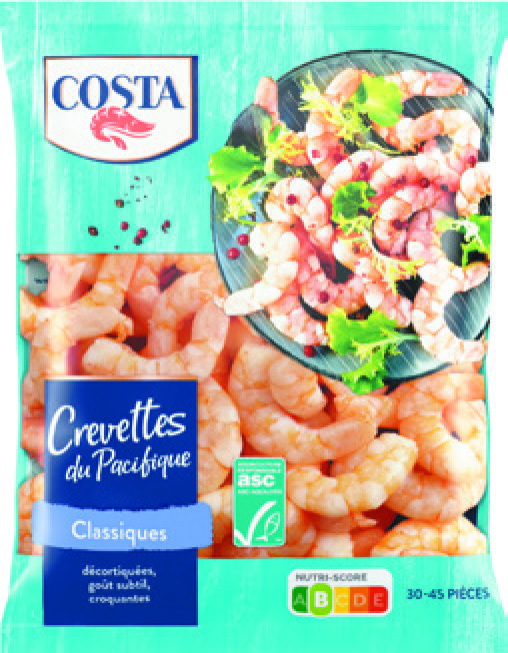 CREVETTES DU PACIFIQUE ASC SURGELÉES