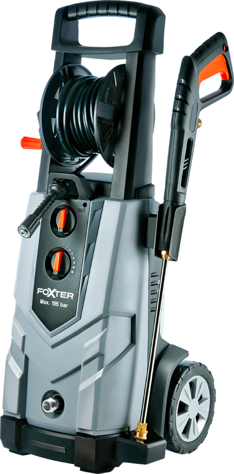 NETTOYEUR HAUTE PRESSION 195 BARS AVEC ENROULEUR "FOXTER"