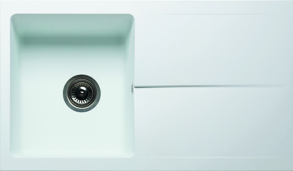 EVIER TECTO BLANC 1 CUVE + 1 EGOUTTOIR