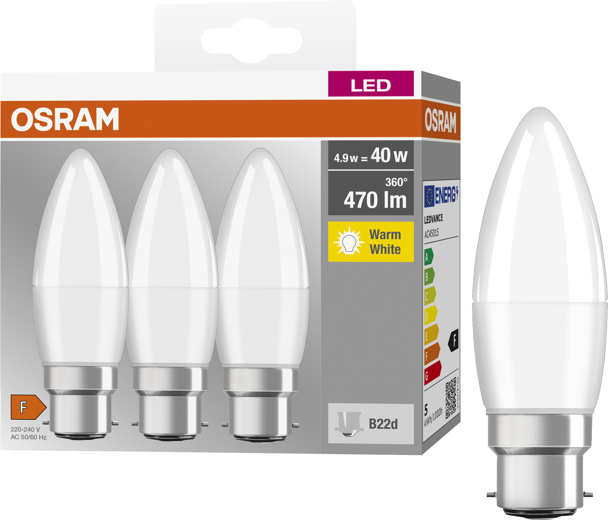 BOÎTE DE 3 AMPOULES LED
