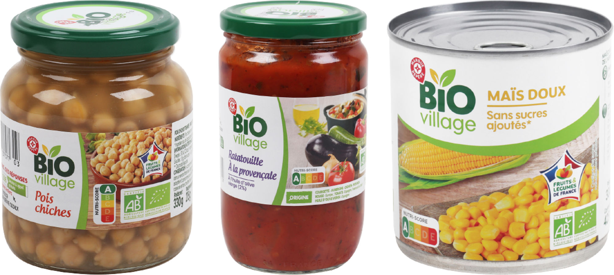 	
SUR LES PRODUITS PRÉSENTS EN MAGASIN DE LA GAMME CONSERVES DE LÉGUMES "BIO VILLAGE"