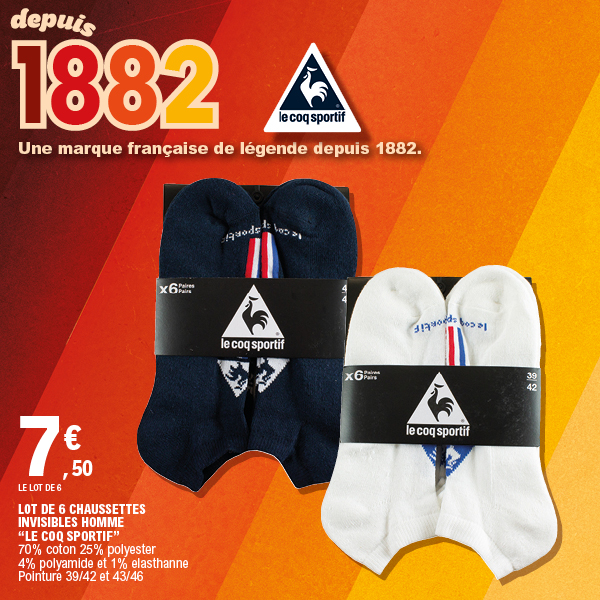 LOT DE 6 CHAUSSETTES INVISIBLES HOMME