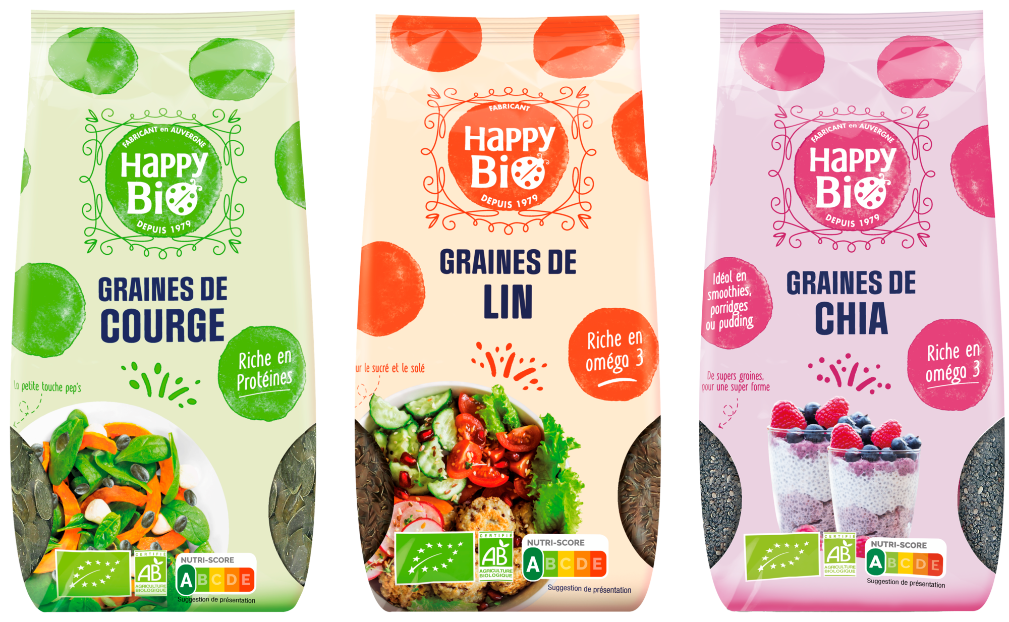 SUR LES PRODUITS PRÉSENTS EN MAGASIN DE LA GAMME GRAINES BIO "HAPPY BIO"