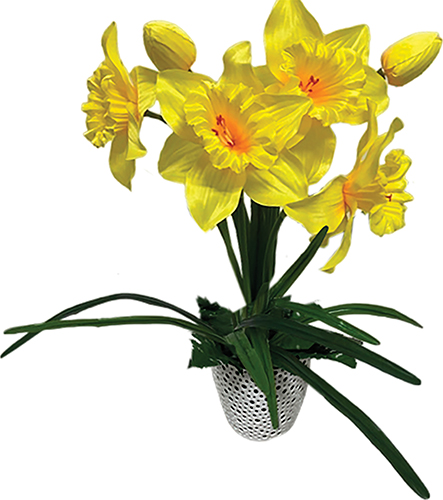 JONQUILLE EN POT - FLEURS ARTIFCIELLES