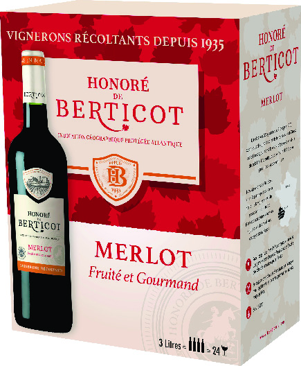 I.G.P(1) ATLANTIQUE HONORÉ DE BERTICOT MERLOT