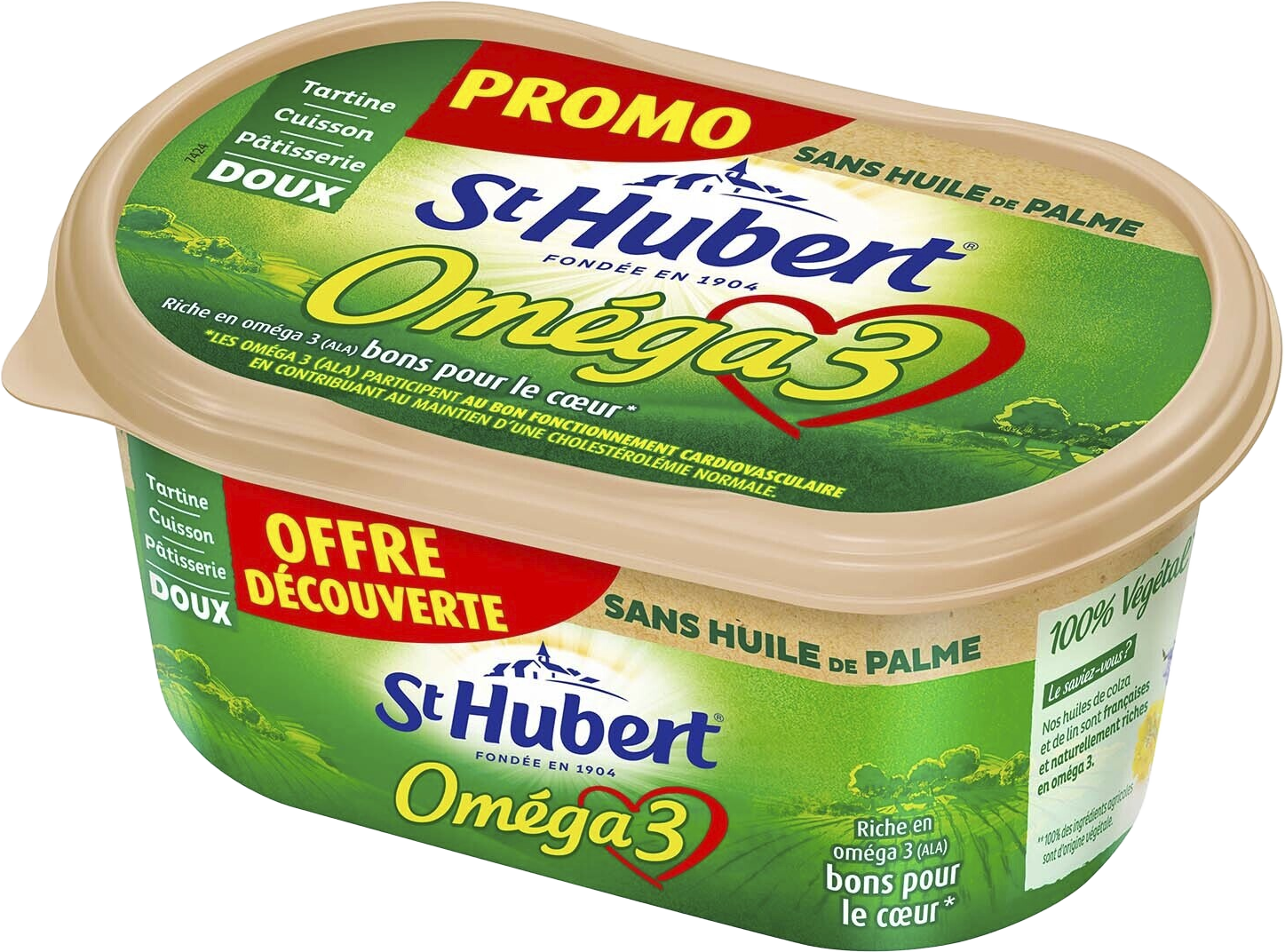 ST-HUBERT OMÉGA 3 DOUX
52% MAT. GR. SANS HUILE DE PALME
OFFRE DÉCOUVERTE