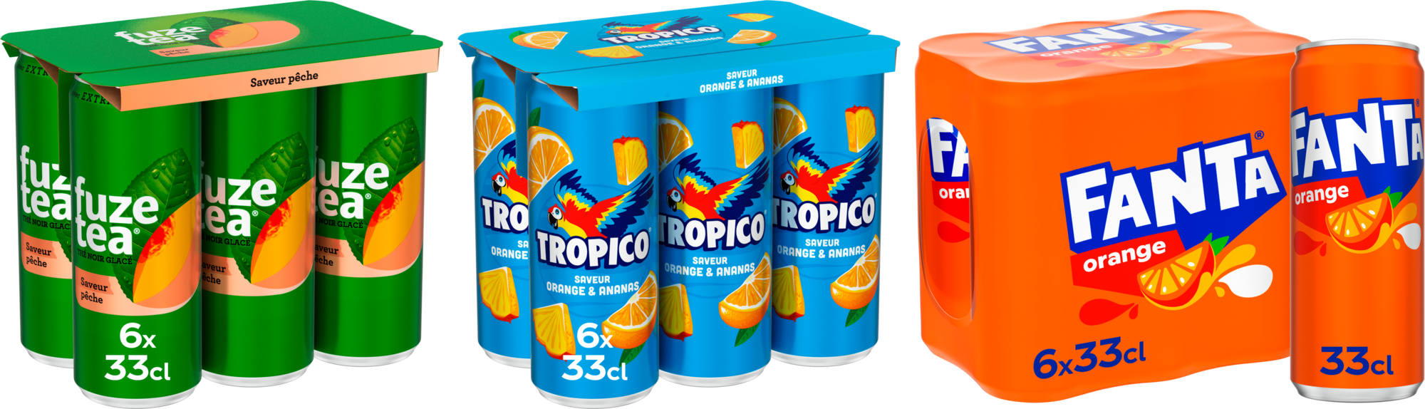 SUR LES PRODUITS EN CANETTES PRÉSENTS EN MAGASIN DES GAMMES “TROPICO”, "FANTA" & "FUZETEA".
