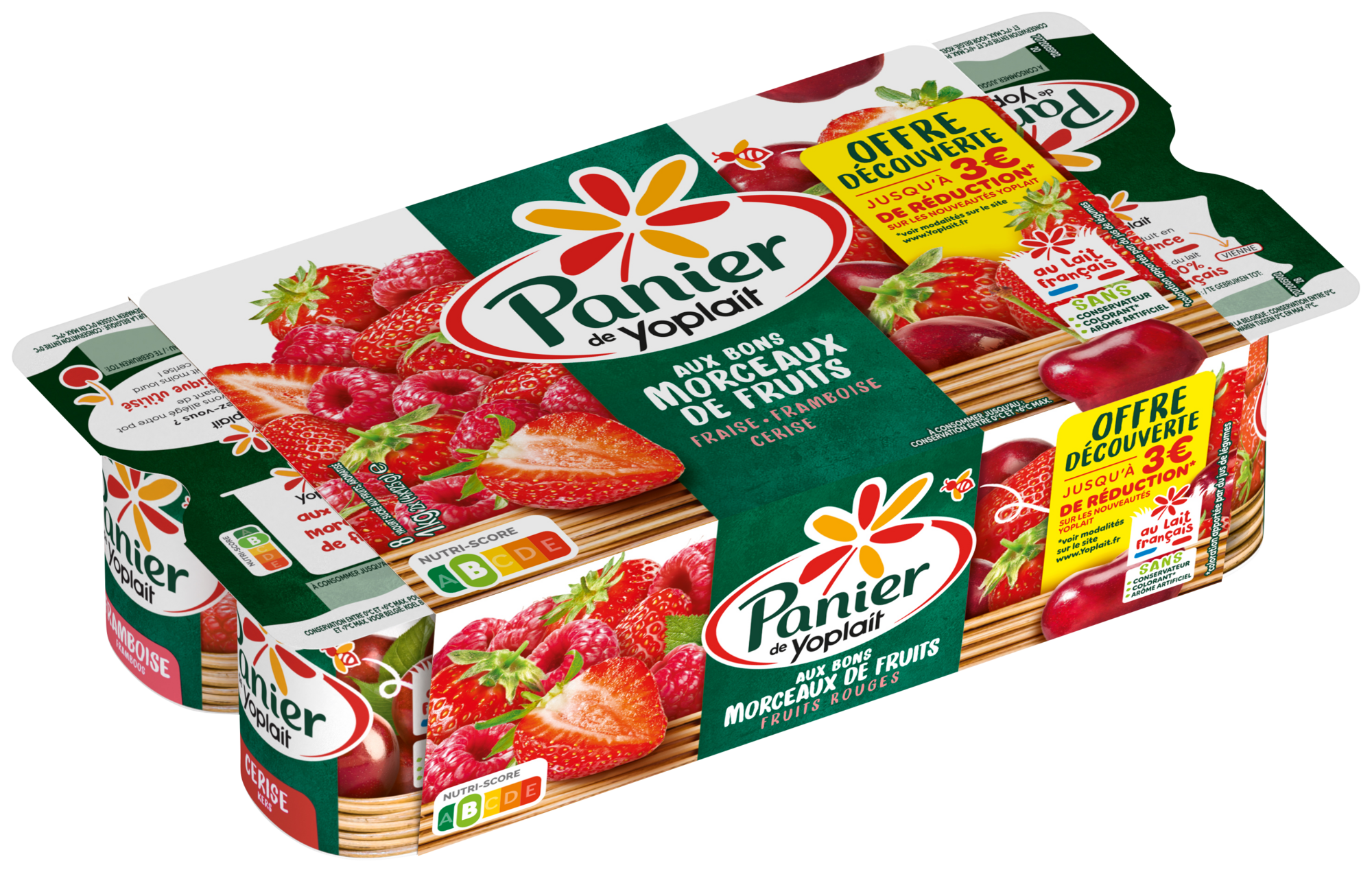 Panier de Yoplait Fruits rouges Offre découverte
