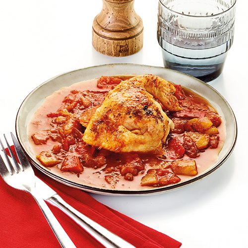 POULET BASQUAISE AU PIMENT D’ESPELETTE