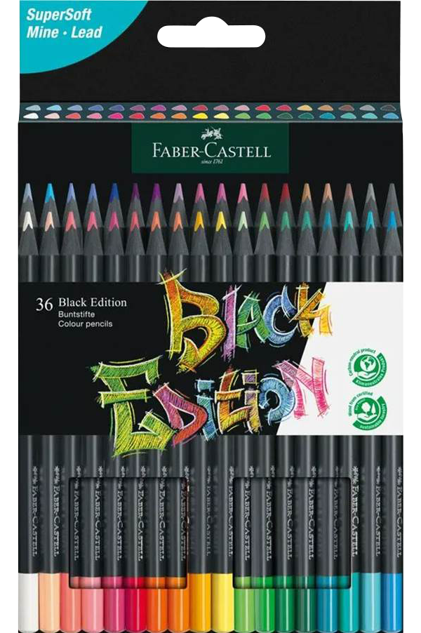 36 CRAYONS BLACK EDITION