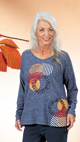 TUNIQUE COL V ASPECT CHINÉ