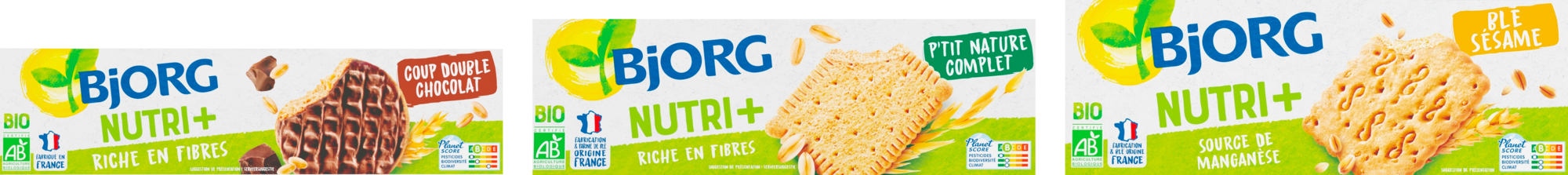 SUR LES PRODUITS PRÉSENTS EN MAGASIN DE LA GAMME BISCUITS BIO NUTRI+ "BJORG"