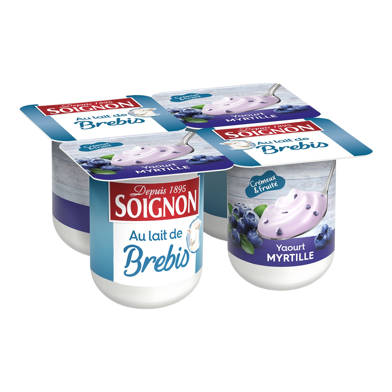 YAOURT AU LAIT DE BREBIS MYRTILLE, STRACCIATELLA OU SAVEUR CITRON