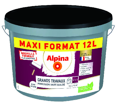 PEINTURE INTÉRIEURE MONOCOUCHE ACRYLIQUE 12 L