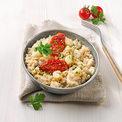 RISOTTO AUX NOIX DE ST-JACQUES* ET CHAMPIGNONS