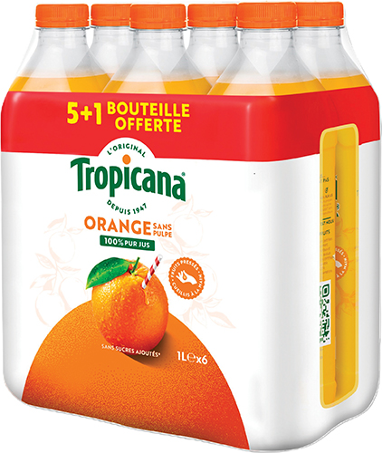 100% PUR JUS ORANGE SANS PULPE